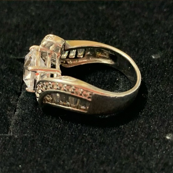 Sterling Silver Vintage PAJ CZ 925 Luxury Wedding Engagement Ring sz 7 - Picture 13 of 14